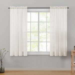 New with Tags - SET OF 2 - SHEER Ivory Rod Pocket Panels